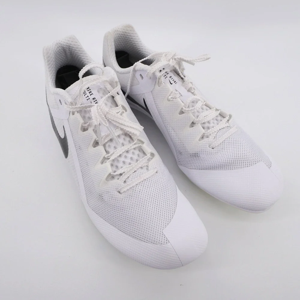 NEW Nike Rival Multi Track Field Spikes White Low Top Mens 11.5
